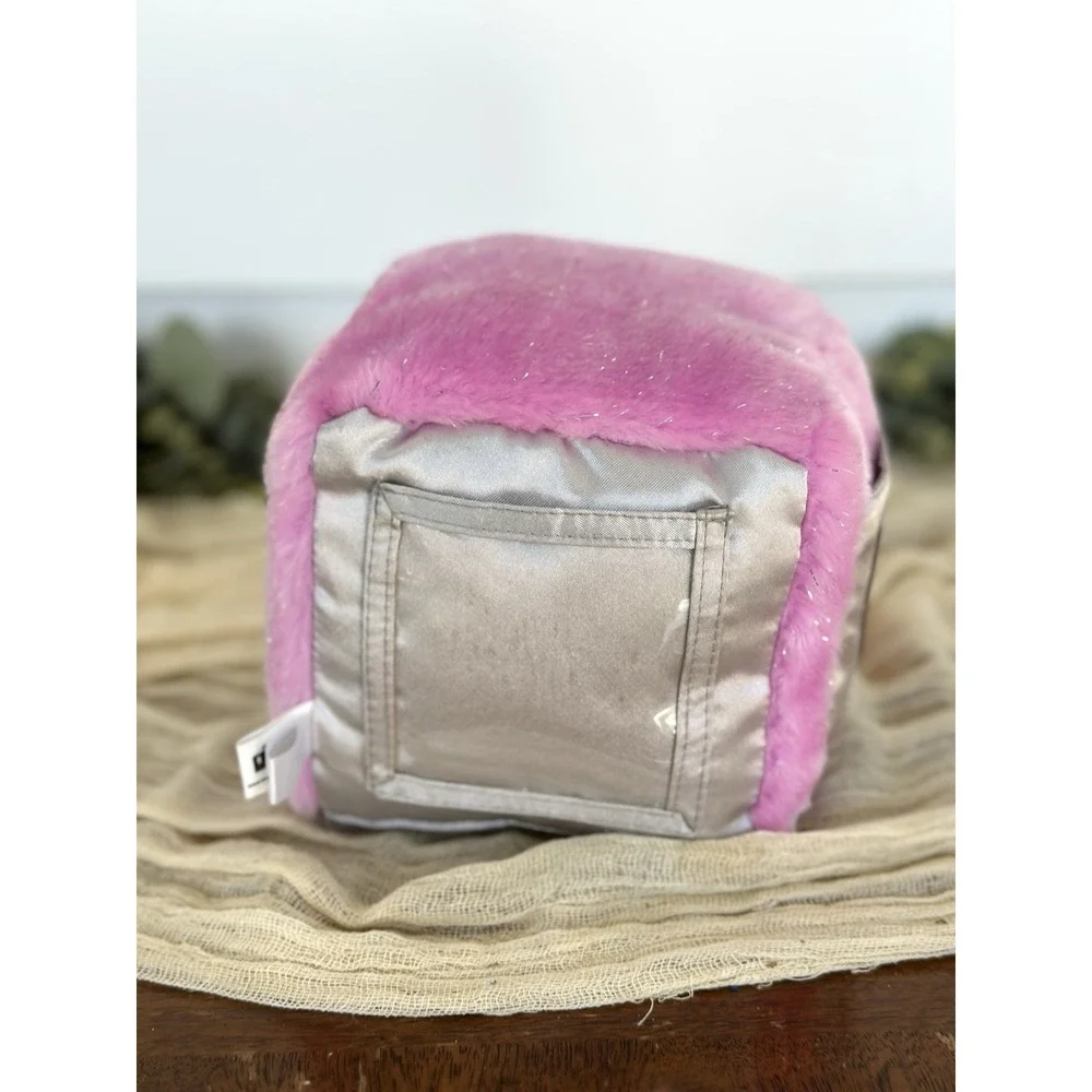 2001 Sanrio Hello Kitty Cube Pillow Plush Silver Pink Heart Fab Photo Sleeve 6